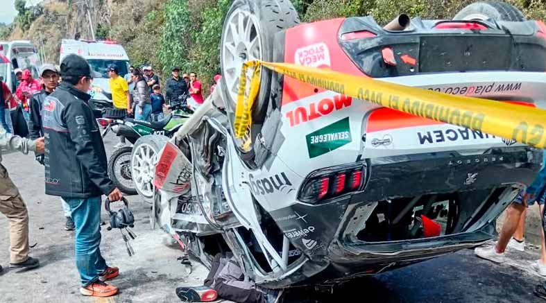 Accidente en el Rally Vuelta al Ecuador